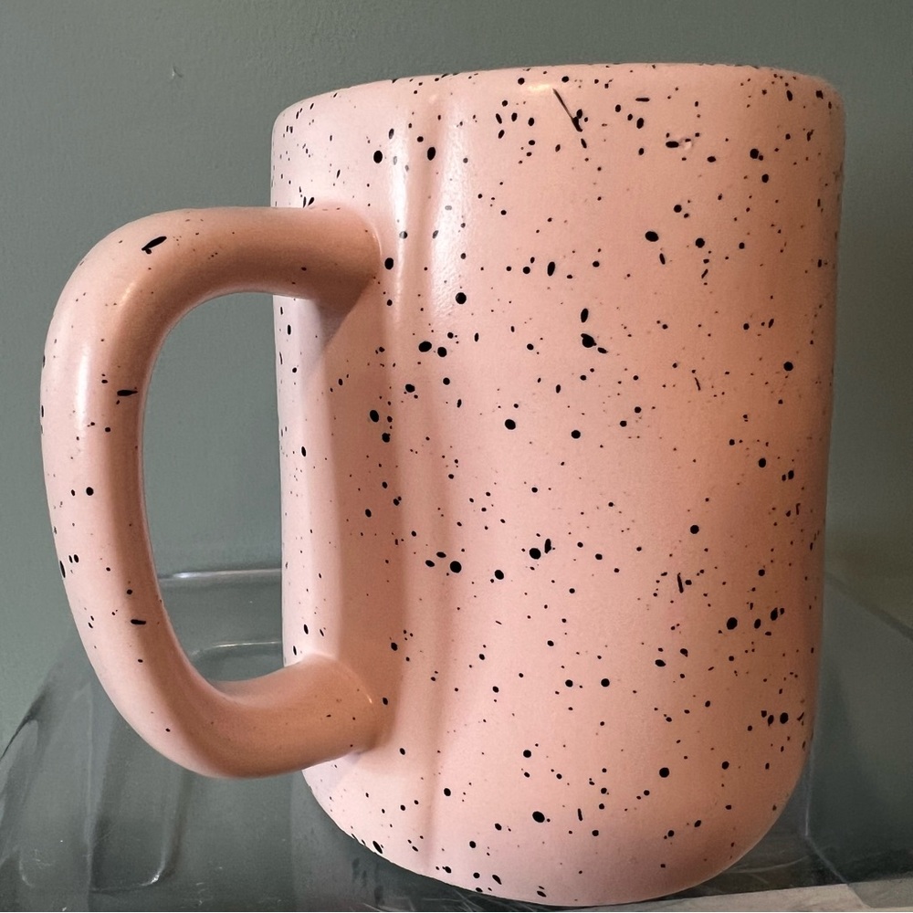 Rae Dunn Artisan Collection Speckled Pink Eggspert Hunter Mug Coffee Cup. 16 oz. - Picture 3 of 9